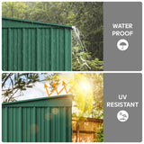 Asofer 6'x4' Metel Sheds and Outdoor Storage Clearance, Tool Shed with Lockable Door for Garden, Green