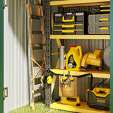 Asofer 6'x4' Metel Sheds and Outdoor Storage Clearance, Tool Shed with Lockable Door for Garden, Green