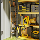Asofer 6'x4' Metel Sheds and Outdoor Storage Clearance, Tool Shed with Lockable Door for Garden, Gray