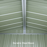 Asofer 6' x 4' Outdoor Storage Shed, Metal Garden Tool Storage Shed, Anti-Corrosion Storage House, Green