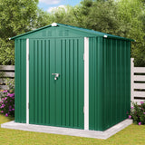 Asofer Outdoor Storage Shed, 6 x 4 FT Metal Garden Shed with Double Lockable Doors,for Backyard Patio Lawn-Dark Grey