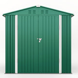 Asofer Outdoor Storage Shed, 6 x 4 FT Metal Garden Shed with Double Lockable Doors,for Backyard Patio Lawn-Dark Grey