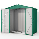 Asofer Outdoor Storage Shed, 6 x 4 FT Metal Garden Shed with Double Lockable Doors,for Backyard Patio Lawn-Dark Grey