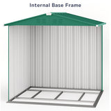 Asofer 6' x 4' Outdoor Storage Shed, Metal Garden Tool Storage Shed, Anti-Corrosion Storage House, Green