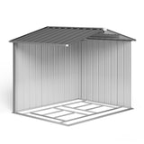 Asofer 8 x 6 ft. Outdoor Storage Shed with Lock, Galvanized Metal Tool Garden Shed Storage with Air Vent for Patio, Lawn