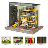 6'x4'ft Metal Shed , Asofer Outdoor Storage Shed with Transparent Panel Window for Garden, Dark Gray