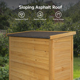 Asofer Outdoor Storage Shed, Storage Cabinet Clearance, Wooden Tool Shed, Deck Cabinet for Outside Patio Lawn