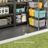 Asofer 5x3 FT Outdoor Storage Shed, Multipurpose Resin Shed with Floor Lockable Door for Garden, Backyard, Gray