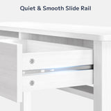 Asofer 39" Console Table with 2 Drawers, Modern Sofa Table, Narrow Wood Entryway Table for Living Room, Foyer, White