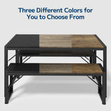 Asofer 3 Piece Dining Room Table Set, Black Bench Table Set, Kitchen Table Set for Corner Breakfast Nook