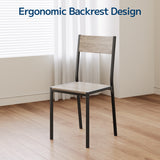 Gray Dining Table Set for 2, Kitchen Table with Chairs and Storage Shelves for Small Space