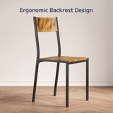 Asofer Wood Dining Table Set, Kitchen Table Chairs Set of 3, Suitable for Couples, Small Space, Retro