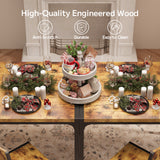 Asofer Wood Dining Table Set, Kitchen Table Chairs Set of 3, Suitable for Couples, Small Space, Retro