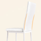 Dining Table Set for 2, Asofer 3 Pieces  Kitchen Table and PU Leather Chairs Set for Small Space, White