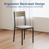 Kitchen Table Set for 6 People, Dining Table Set for 6, Mid-Century Modern Dining Room Table, Gray