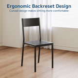 Asofer Dining Table Set for 6 with Chairs, 7-Piece Kitchen Table Set for Apartment, Dining Room, Black