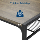Kitchen Table Set for 6 People, Dining Table Set for 6, Mid-Century Modern Dining Room Table, Gray