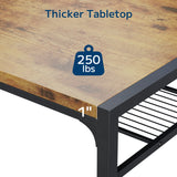 Dining Table Set for 6 with Chairs, Asofer 7 Piece Large Kitchen Table Set for Apartment, Dining Room, Retro