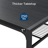 Asofer Dining Table Set for 6 with Chairs, 7-Piece Kitchen Table Set for Apartment, Dining Room, Black