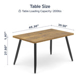 Stylish 4-Person Dining Table and Chair Set, Asofer Kitchen Table Set for Family and Dining Room, Retro