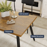 Stylish 4-Person Dining Table and Chair Set, Asofer Kitchen Table Set for Family and Dining Room, Retro