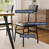 Stylish 4-Person Dining Table and Chair Set, Asofer Kitchen Table Set for Family and Dining Room, Retro