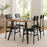 Stylish 4-Person Dining Table and Chair Set, Asofer Kitchen Table Set for Family and Dining Room, Retro
