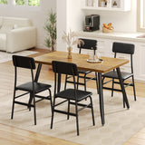 Stylish 4-Person Dining Table and Chair Set, Asofer Kitchen Table Set for Family and Dining Room, Retro