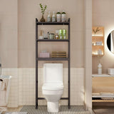 Over The Toilet Storage Shelf, Lofka Metal Bathroom Shelves with Adjustable Shelves for Bathroom & Laundry Room, Dark Brown