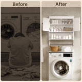 Asofer Bathroom Medicine Cabinet with Towel Bar, Wall Mounted Cabinet with Adjustable Shelves, White
