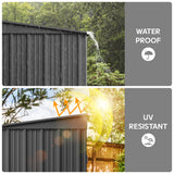Asofer 6'x4' Outdoor Storage Shed, Heavy Duty Metal Garden Shed with Lockable Door, Waterproof & UV Resistant Galvanized Steel for Patio, Lawn, Bike, Tools, Black
