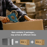 Asofer 6'x4' & 8'x6' Combo Metal Storage Shed, Galvanized Steel Lockable Outdoor Tool Shed for Backyard Patio All Weather