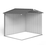 Asofer 6'x4' & 8'x6' Combo Metal Storage Shed, Galvanized Steel Lockable Outdoor Tool Shed for Backyard Patio All Weather