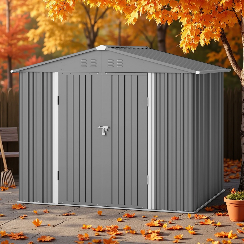 Asofer 8 x 6 FT Outdoor Storage Shed - Thumbnail 2