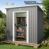 Storage Shed With Sliding Doors and Large Capacity for Your Home - Gray