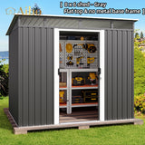 Storage Shed With Sliding Doors and Large Capacity for Your Home - Gray