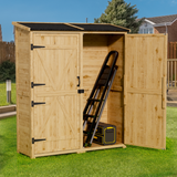 Aiho 55"W Outdoor Storage Sheds with Lockable Double Doors for Garden & Backyard ,Natural