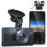 Crosstour CR650 Dash Cam 3 Inch Car Camera 170°Wide Angle Screen-1080P Full HD, Black