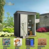 5' x 3' Storage Shed With Sliding Doors and Large Capacity for Your Home - Gray