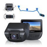 Crosstour Dash Cam Front and Rear,1080P Dash Camera for Cars with Night Vision, WDR, Support 128GB Recorder with 3 "IPS Screen, 170° Wide Angle, G-Sensor, Loop Recording
