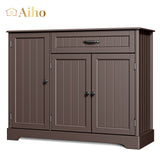 42 " Kitchen Pantry Storage Cabinet with Doors & Drawer & Shelves for Kitchen, Entryway - Brown