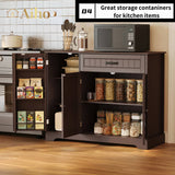 42 " Kitchen Pantry Storage Cabinet with Doors & Drawer & Shelves for Kitchen, Entryway - Brown