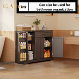 42 " Kitchen Pantry Storage Cabinet with Doors & Drawer & Shelves for Kitchen, Entryway - Brown