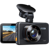 Dash Cam 1080P Full HD Front and Rear 3 Inch Car Cam 170°Wide Angle Screen, Black