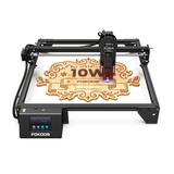 Laser Engraver 10W Output, FOKOOS FE10 60W Laser Engraving Machine with 3.5" Touch Screen, 0.06mm Dual-beam, Laser Cutter for Wood Leather Acrylic Glass DIY, 16"*16" Working Area