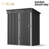 5' x 3' Storage Shed With Sliding Doors and Large Capacity for Your Home - Gray