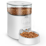 Faroro 4L/17 Cups Automatic Cat Feeder, Cat Food Dispenser with Portion Control, 1-6 Meals Per Day, 30s Voice Recording, Dual Power Supply for Cats and Small Dogs