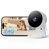 Indoor Security Cam: Night Vision, AI Detection, 2-Way Audio, 1080P, Cloud/SD, WiFi, Alexa/Google, Easy Setup, White