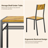 Dining Table Set for 2, 3 Piece Kitchen Table and Chairs Set for Dining Room & Kitchen-Retro