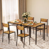 Dining Table Set for 2, 3 Piece Kitchen Table and Chairs Set for Dining Room & Kitchen-Retro